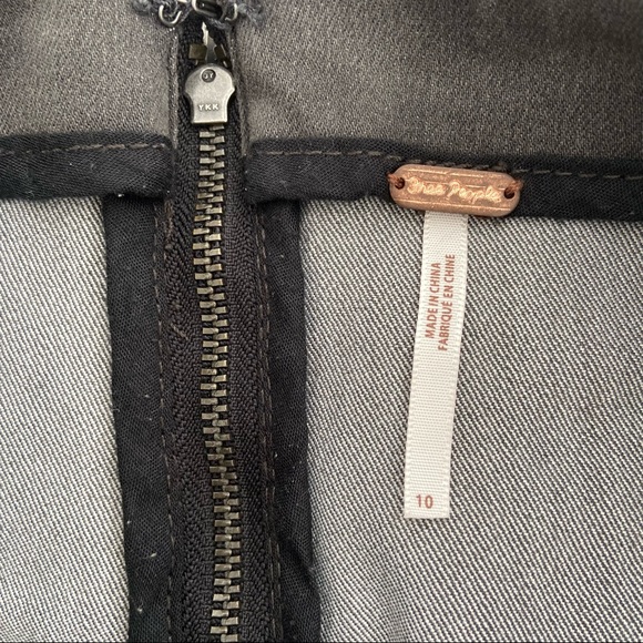 Free People Dark Gray Mini Skirt Size 10 - Picture 3 of 3